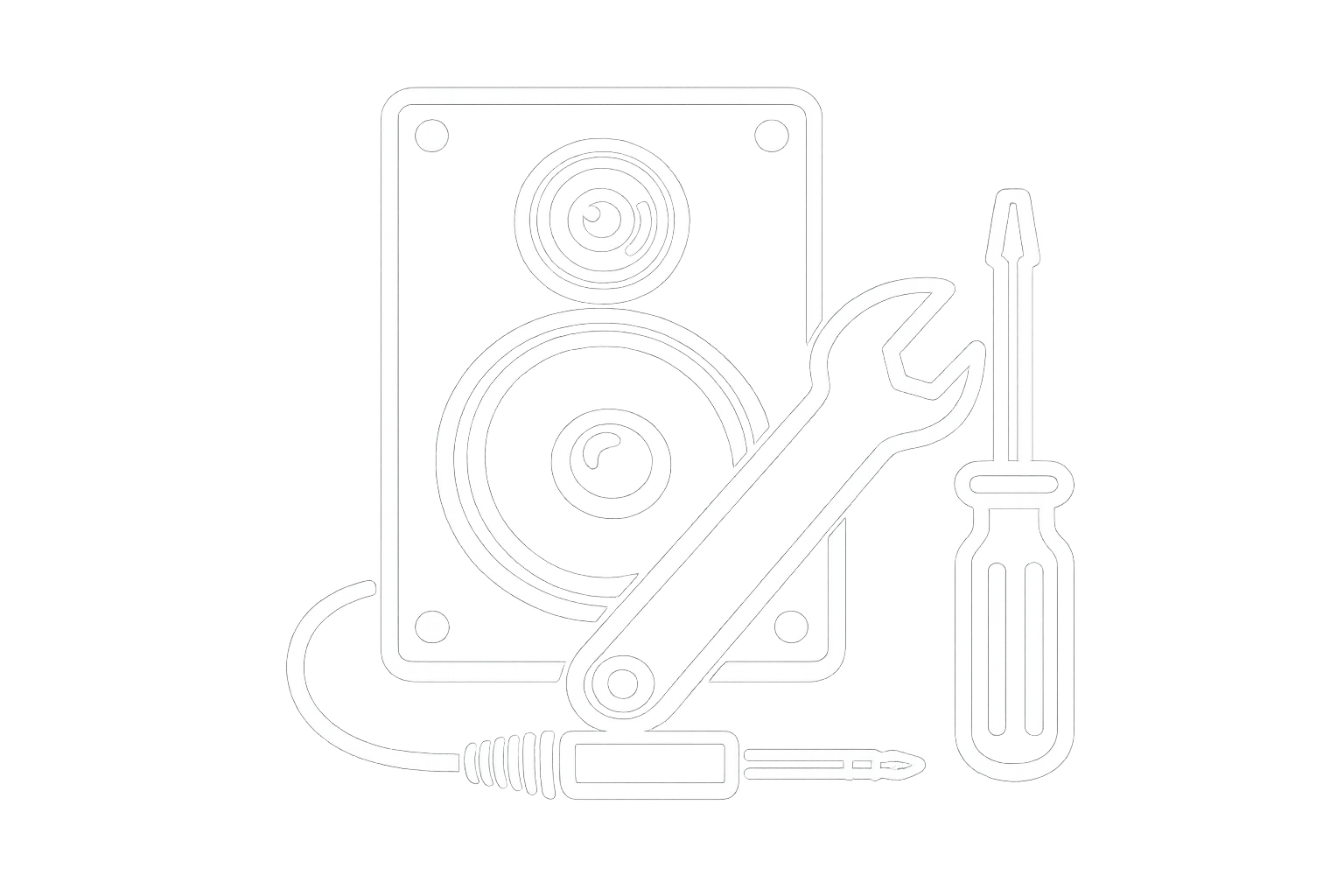 Audio system troubleshooting and repair icon